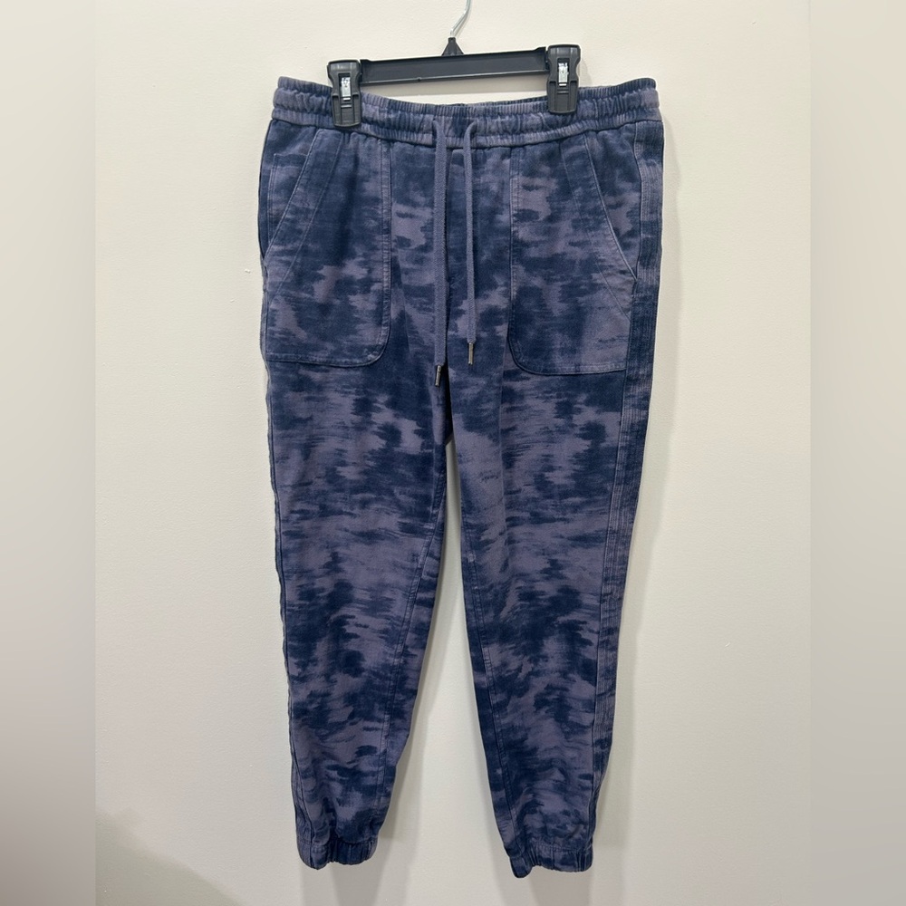 Athleta Joggers Size 8 Medieval Violet‎ Farallon Printed Pants Casual